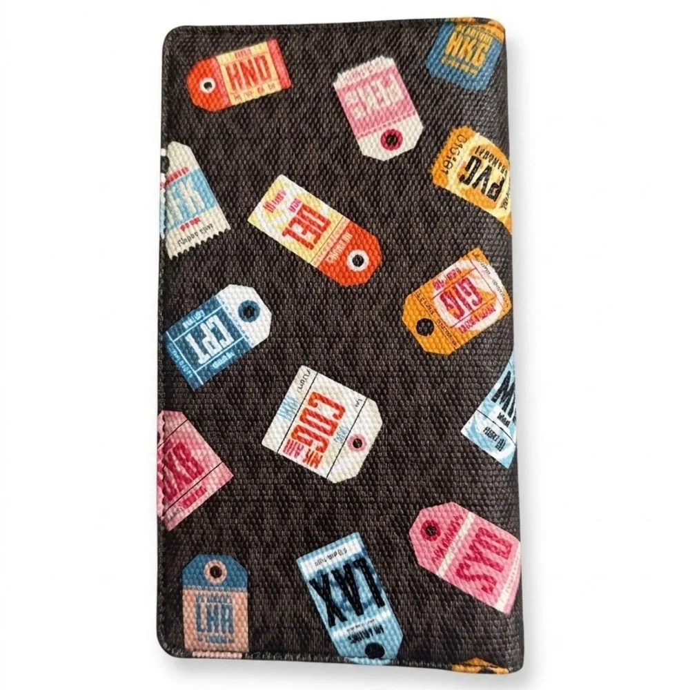 Michael Kors Bedford Legacy Luggage Tag Print Travel Wallet Passport Holder